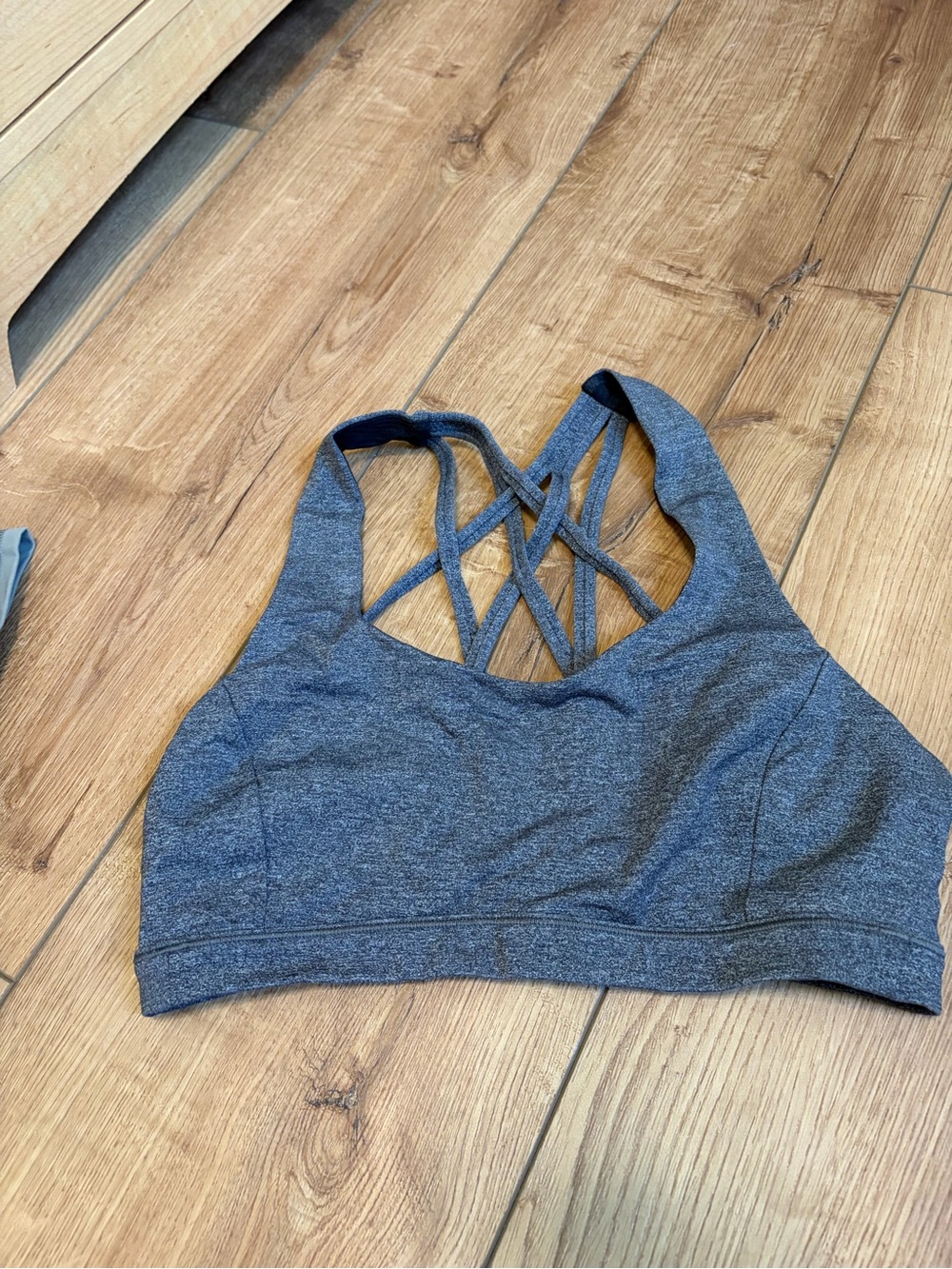 lululemon athletica Gray Strappy-Back Sports Bra